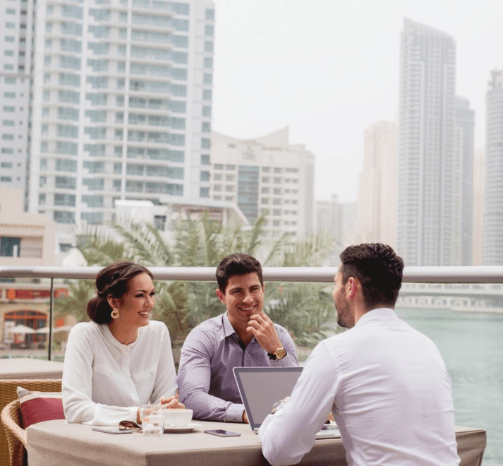 Modern office building and real estate