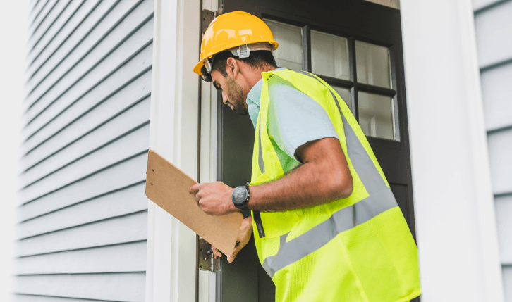 Happy couple with house keys